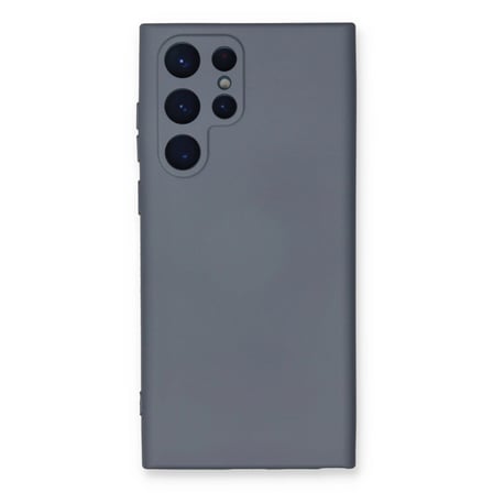 Samsung Uyumlu Galaxy S23 Ultra Kılıf Nano İçi Kadife Silikon - Gri