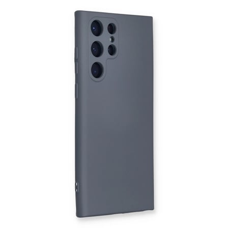Samsung Uyumlu Galaxy S23 Ultra Kılıf Nano İçi Kadife Silikon - Gri