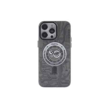 Apple Uyumlu İphone 14 Pro Max Kılıf Apollo Magneticsafe Desenli Kapak - Apollo Siyah - 1