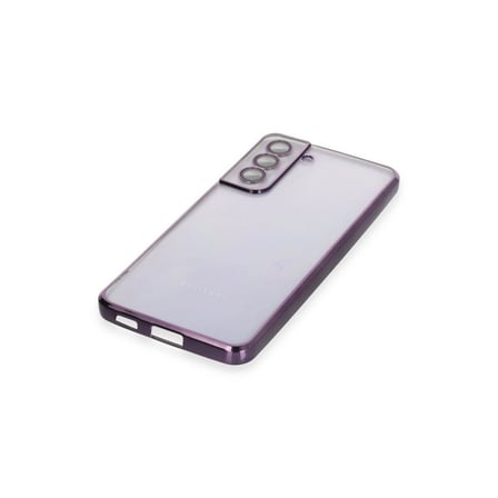 Samsung Uyumlu Galaxy S21 Fe Kılıf Razer Lensli Silikon - Mor