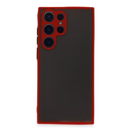 Samsung Uyumlu Galaxy S23 Ultra Kılıf Montreal Silikon Kapak - Kırmızı