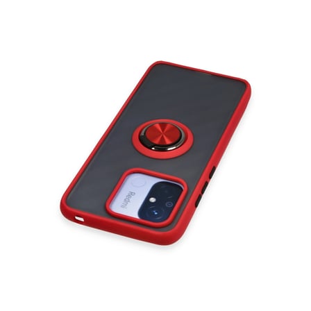 Xiaomi Uyumlu Redmi 12c Kılıf Montreal Yüzüklü Silikon Kapak - Kırmızı