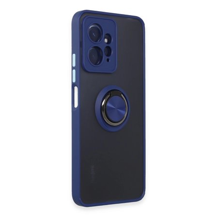 Xiaomi Uyumlu Redmi Note 12 4g Kılıf Montreal Yüzüklü Silikon Kapak - Lacivert