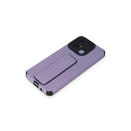 Xiaomi Uyumlu Redmi 12c Kılıf Mega Standlı Silikon - Lila