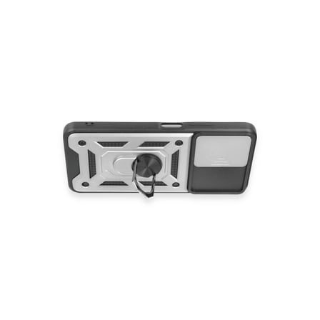Xiaomi Uyumlu Redmi Note 12 5g Kılıf Pars Lens Yüzüklü Silikon - Gümüş