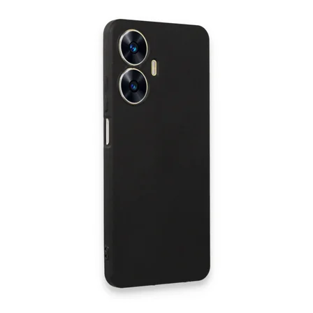Realme C55 Kılıf First Silikon - Siyah