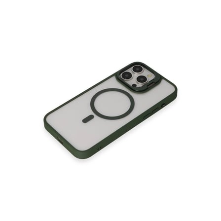 Joko Apple İphone 15 Pro Max Kılıf Roblox Lens Magsafe Standlı Kapak - Koyu Yeşil