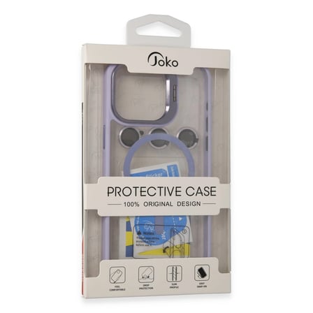 Joko Apple İphone 15 Pro Max Kılıf Roblox Lens Magsafe Standlı Kapak - Pudra