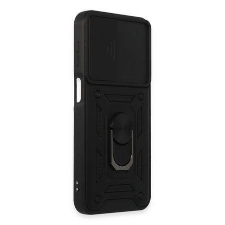 Samsung Uyumlu Galaxy M34 5g Kılıf Pars Lens Yüzüklü Silikon - Siyah