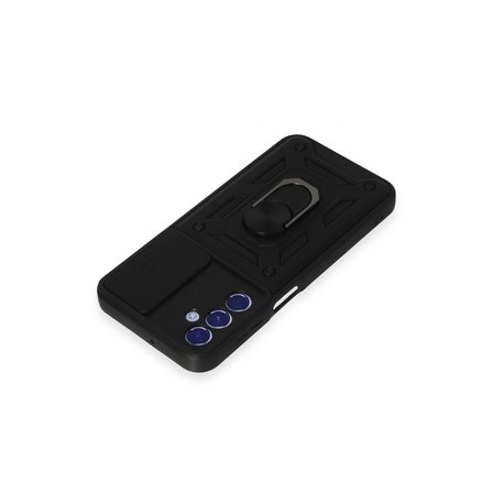 Samsung Uyumlu Galaxy M34 5g Kılıf Pars Lens Yüzüklü Silikon - Siyah