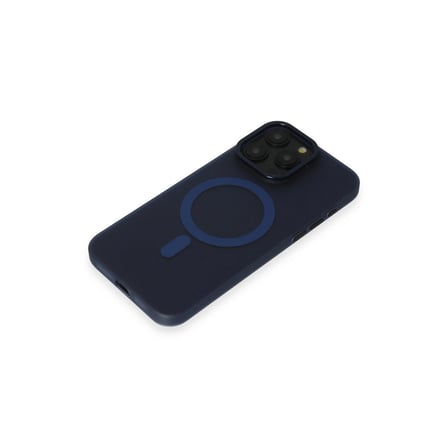 Apple Uyumlu İphone 15 Pro Max Kılıf Lodos Magneticsafe Mat Kapak - Mavi