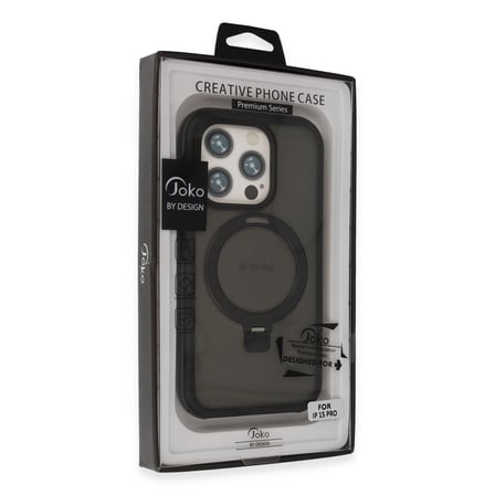 Joko Apple İphone 15 Pro Zorda Airbag Magsafe Standlı Kapak - Titan Gri
