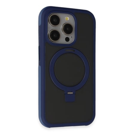 Joko Apple İphone 15 Pro Max Zorda Airbag Magsafe Standlı Kapak - Lacivert
