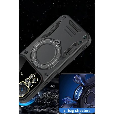 Xiaomi Uyumlu Redmi Note 12 Pro 4g Kılıf Joy Lens Standlı Kapak - Mor