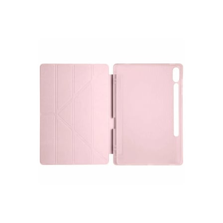 Samsung Uyumlu Galaxy X610 Tab S9 Fe Plus 12.4 Kılıf Kalemlikli Mars Tablet Kılıfı - Rose Gold