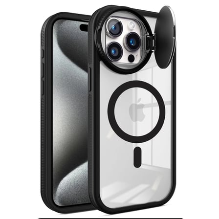 Evimdeyokyok iPhone 15 Pro Kılıf Teleskop Lens Magsafe Silikon Siyah