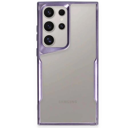 Samsung Uyumlu Galaxy S24 Ultra Kılıf Boyi Silikon Kapak - Derin Mor