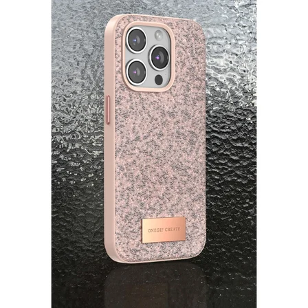 Onegif Apple İphone 15 Bright Simli Kapak - Derin Mor
