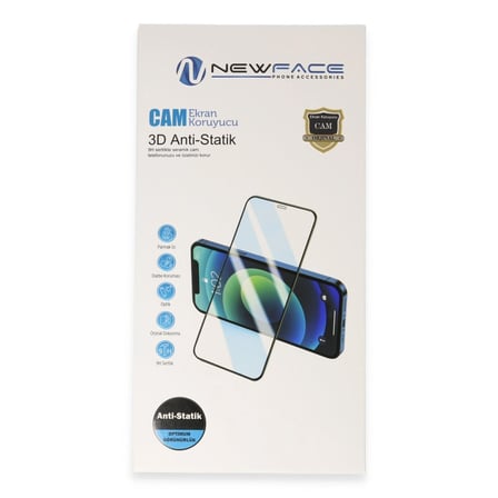 Apple Uyumlu İphone 16 Pro Max 3d Antistatik Cam Ekran Koruyucu