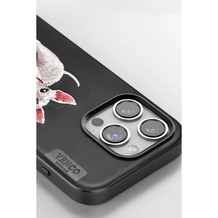 Venco Apple İphone 16 Pro Max Perma Desenli Kapak - Siyah