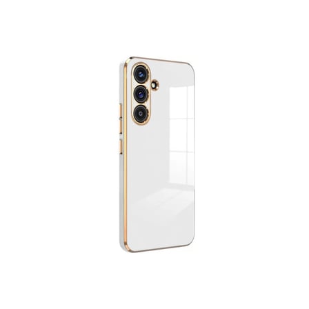 Samsung Uyumlu Galaxy S24 Fe Kılıf Volet Silikon - Beyaz