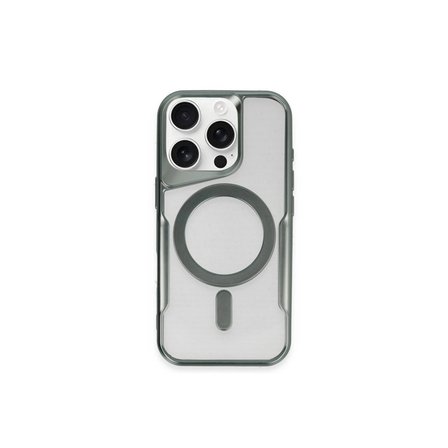 Apple Uyumlu İphone 14 Pro Max Kılıf Boyi Magsafe Silikon Kapak - Yeşil