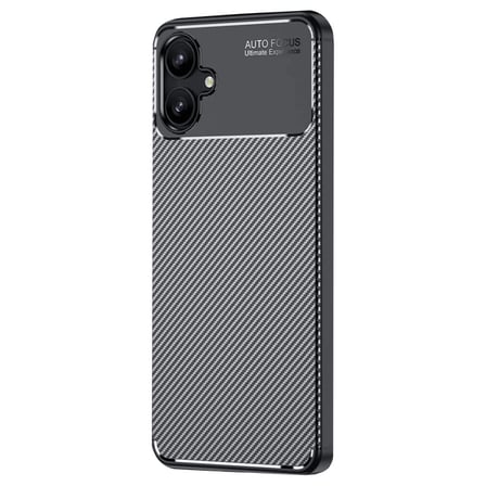 Samsung Galaxy A06 Kılıf Auto Focus Karbon Kapak - Siyah