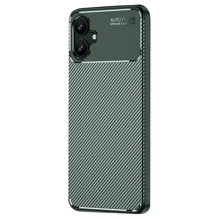 Samsung Uyumlu Galaxy A06 Kılıf Auto Focus Karbon Kapak - Koyu Yeşil