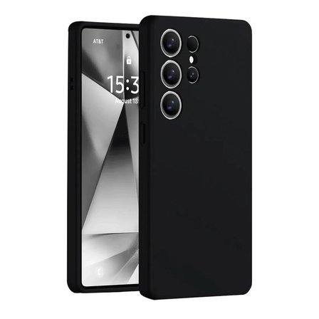 Samsung Uyumlu Galaxy S25 Ultra Kılıf Nano İçi Kadife Silikon - Siyah