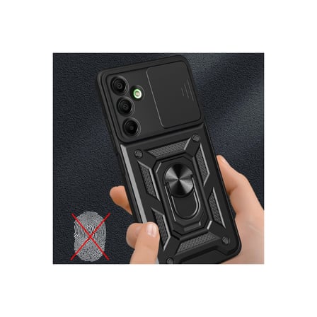 Samsung Uyumlu Galaxy A56 Kılıf Pars Lens Yüzüklü Silikon - Lacivert
