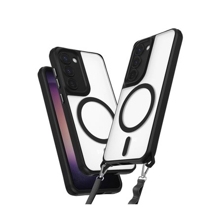 Samsung Uyumlu Galaxy S23 Kılıf Enka Magsafe Silikon Kılıf - Siyah
