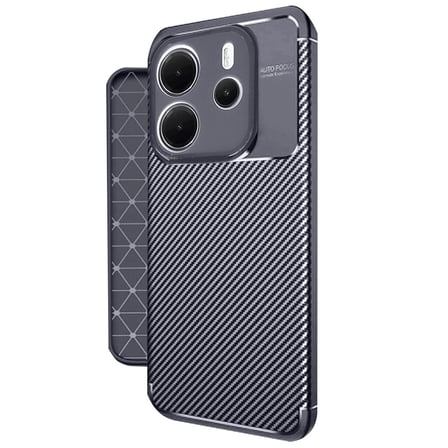 Xiaomi Uyumlu Redmi Note 14 4g Kılıf Auto Focus Karbon Kapak - Lacivert
