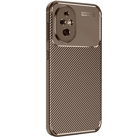 Honor 200 Kılıf Auto Focus Karbon Kapak - Kahverengi