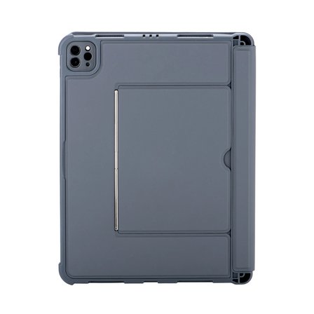 Apple Uyumlu T5510d İpad Pro 13 (2024) Kılıf Palermo Ledli Klavyeli Standlı Tablet Kılıfı - Siyah