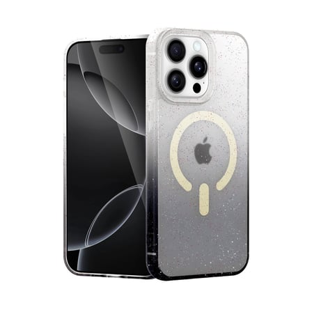 Apple Uyumlu İphone 15 Pro Max Pummel Shiny Magsafe Kapak - Siyah