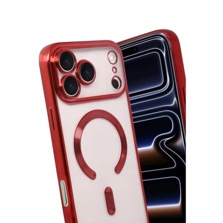 Apple Uyumlu İphone 17 Pro Max Kross Magneticsafe Kapak - Kırmızı