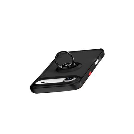 Apple Uyumlu İphone 17 Air Montreal Yüzüklü Silikon Kapak - Siyah