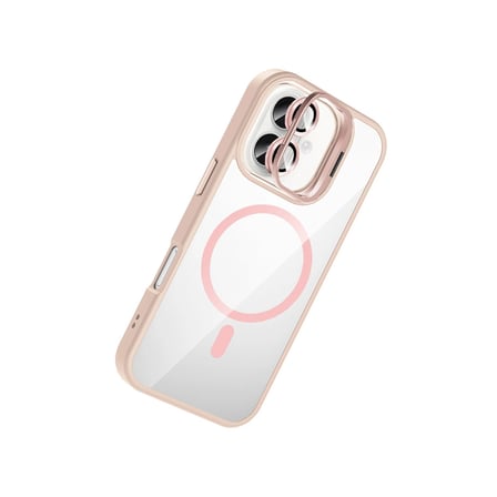 Joko Apple Uyumlu İphone 17 Remim Lensli Magsafe Standlı Kapak - Pembe
