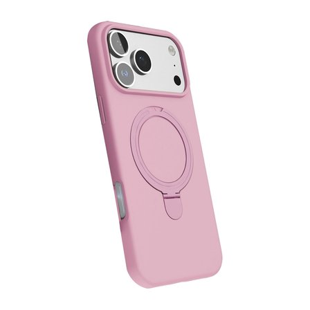 Apple Uyumlu İphone 17 Pro Regal Magsafe Standlı Kapak - Açık Pembe