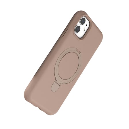 Evimdeyokyok Apple iPhone 11 Magsafe Standlı Kapaklı Kılıf Çöl Titanyum