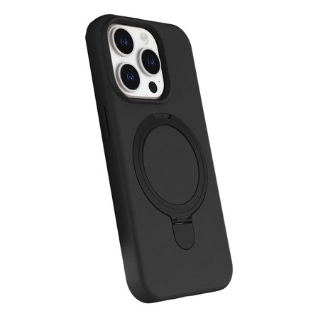 Apple Uyumlu İphone 15 Pro Max Regal Magsafe Standlı Kapak - Siyah