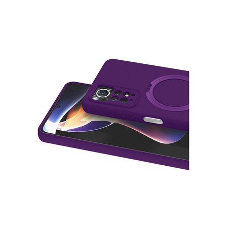 Evimdeyokyok Xiaomi Redmi Note 12 Pro Kılıfı Magsafe Standlı Derin Mor Kapaklı