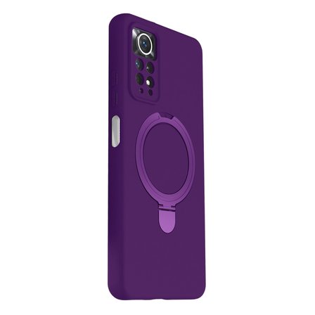 Evimdeyokyok Xiaomi Redmi Note 12 Pro Kılıfı Magsafe Standlı Derin Mor Kapaklı