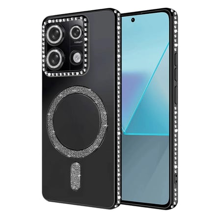 Xiaomi Uyumlu Redmi 13c Joke Simli Magneticsafe Kılıf - Siyah