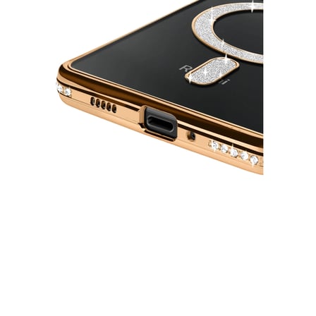 Evimdeyokyok Xiaomi Redmi 14C Simli MagSafe Uyumlu Kılıf Gold TPU Materyal