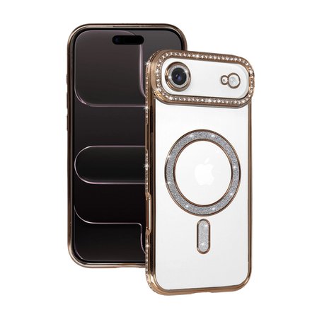 Evimdeyokyok iPhone 17 Air Kılıf Apple Gold Simli Magneticsafe Arka Kılıf
