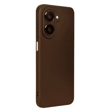 Samsung Galaxy A07 Kılıf Karbon Kapak Kahverengi