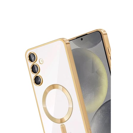 Evimdeyokyok Kross Magneticsafe Kapaklı Kılıf Samsung Galaxy A17 5G Gold Polikarbonat
