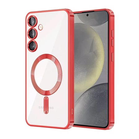 Evimdeyokyok Samsung Galaxy A17 5G Kılıf Kırmızı MagSafe Uyumlu Şeffaf