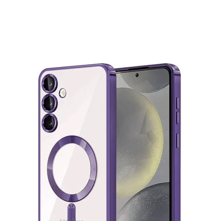 Evimdeyokyok Samsung Galaxy A17 5G Kılıfı Mor MagSafe Uyumlu Kross Magneticsafe Arka Kılıf